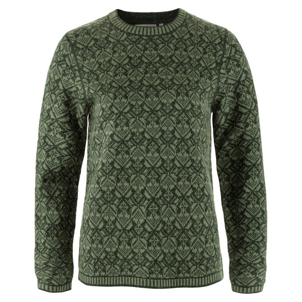 SNOW ROUND NECK SWEATER W Damen - Strickpullover-DEEP FOREST