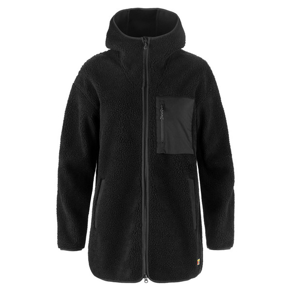 VARDAG PILE FLEECE LONG W Damen - Fleecejacke-BLACK