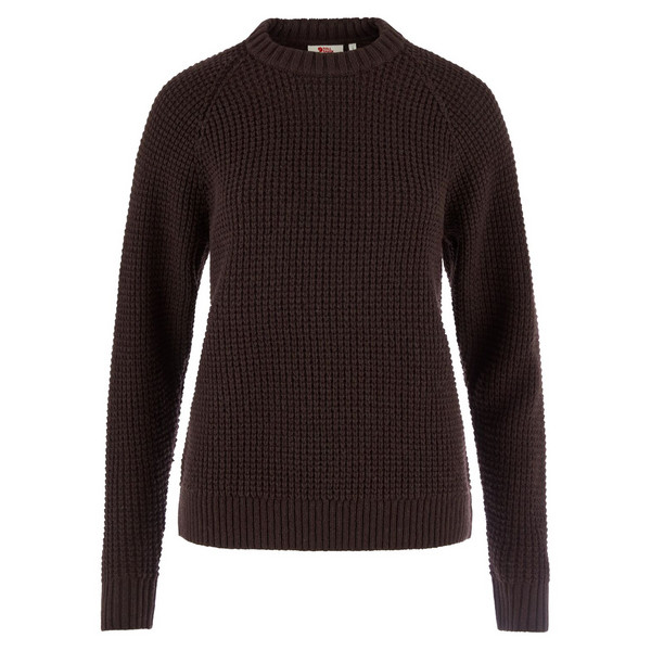 ÖVIK WAFFLE KNIT W Damen - Wollpullover-BLACK OAK
