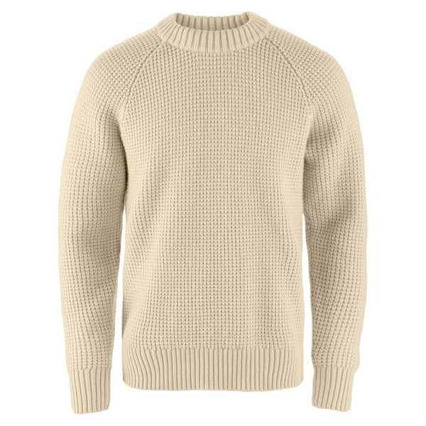 ÖVIK WAFFLE KNIT M Herren - Wollpullover-LIGHT BEIGE