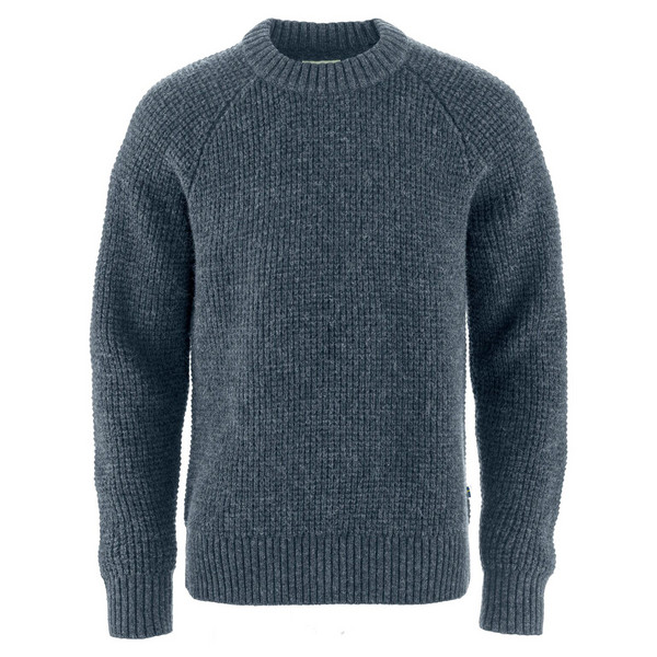 ÖVIK WAFFLE KNIT M Herren - Wollpullover-NAVY