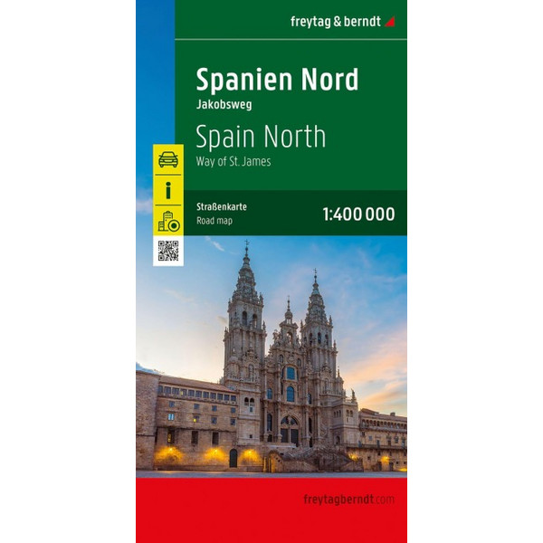 SPANIEN NORD - JAKOBSWEG, STRAßENKARTE 1:400.000 - Straßenkarte Ansicht 1