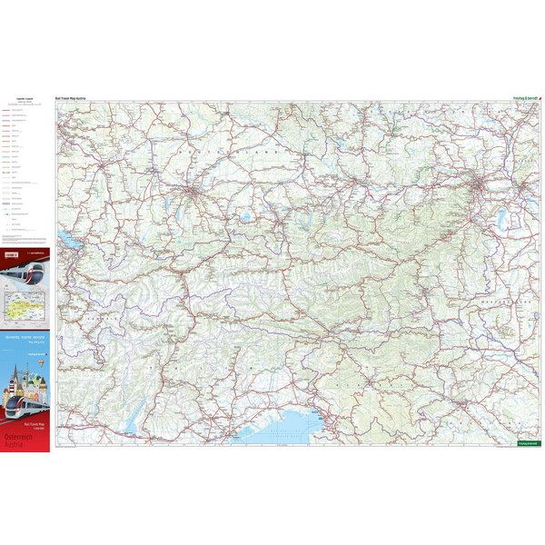 ÖSTERREICH, RAIL TRAVEL MAP 1:500.000, FREYTAG & BERNDT - Karte Ansicht 3