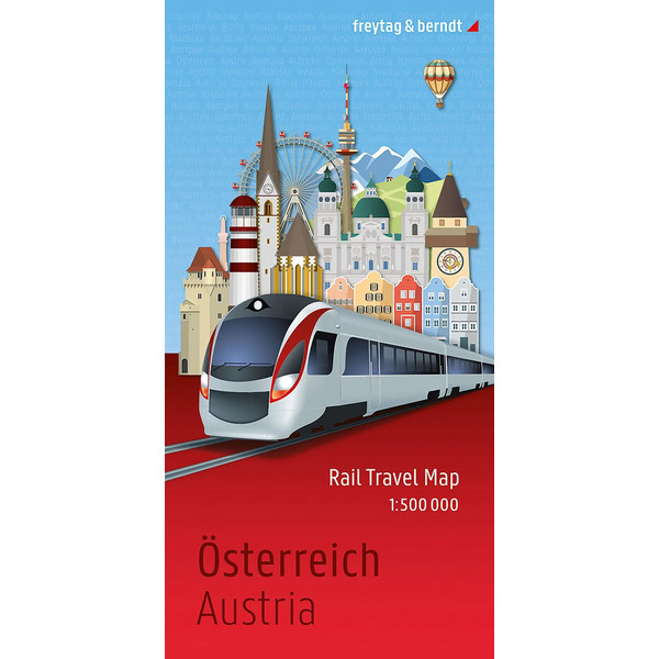 ÖSTERREICH, RAIL TRAVEL MAP 1:500.000, FREYTAG & BERNDT - Karte Ansicht 1
