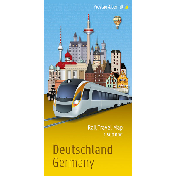 DEUTSCHLAND, RAIL TRAVEL MAP 1:500.000, FREYTAG & BERNDT - Karte Ansicht 1
