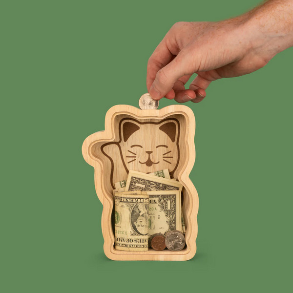 Kikkerland LUCKY CAT MONEY BANK Ansicht 2