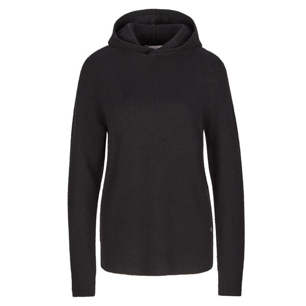 W ROCKCRAFT WOOL HOODIE Damen - Wollpullover-JET BLACK