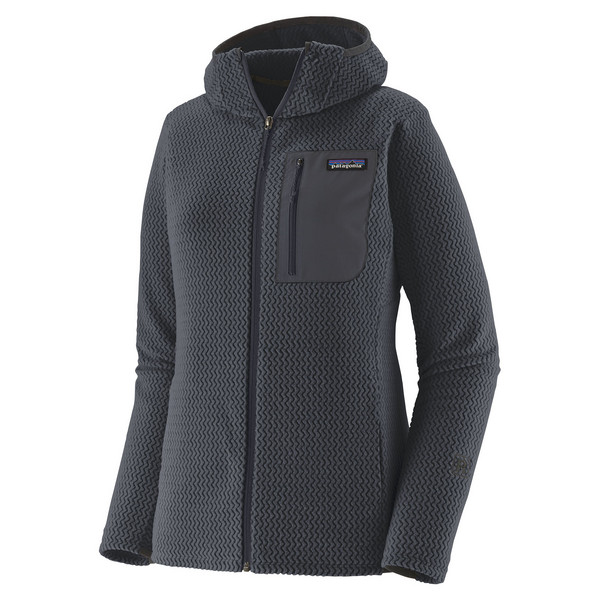 W'S R1 AIR FULL-ZIP HOODY Damen - Fleecejacke-SMOLDER BLUE