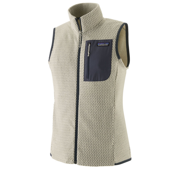 W'S R1 AIR VEST Damen - Fleeceweste-WOOL WHITE