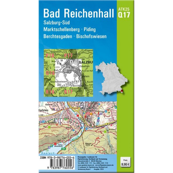 ATK25-Q17 BAD REICHENHALL (AMTLICHE TOPOGRAPHISCHE KARTE Ansicht 2