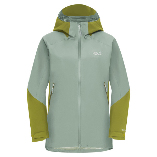 UNBOUND ADVENTURE 2L JKT W Damen - Regenjacke-GREEN ZINNIA / KHAKI GREEN