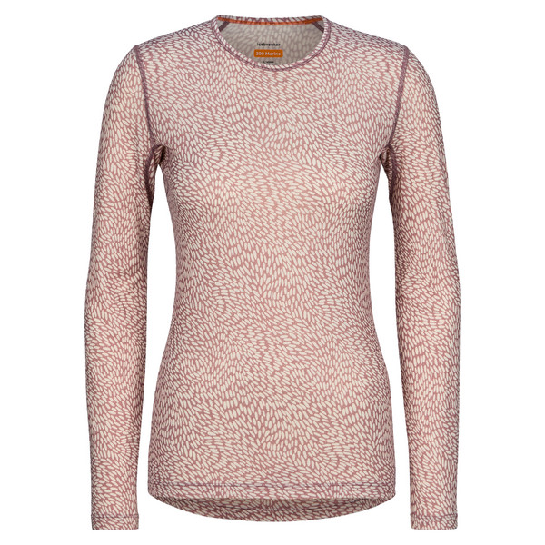 Icebreaker W MERINO 200 OASIS LS CREWE FLOCK FORMS AOP Damen - Langarmshirt Ansicht 1