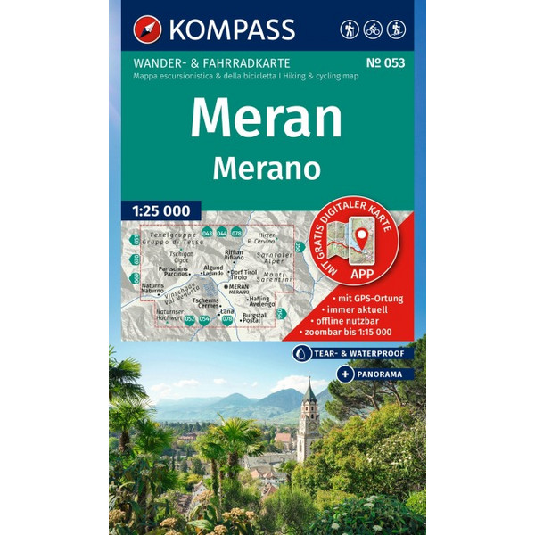 KOMPASS WANDERKARTE 053 MERAN / MERANO 1:25.000