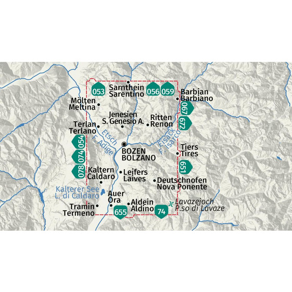 KOMPASS WANDERKARTE 154 BOZEN UND UMGEBUNG Ansicht 2
