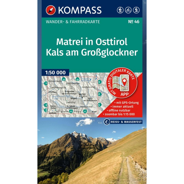 KOMPASS WANDERKARTE 46 MATREI IN OSTTIROL, KALS