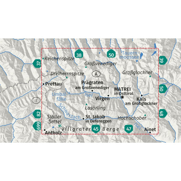 KOMPASS WANDERKARTE 46 MATREI IN OSTTIROL, KALS Ansicht 2
