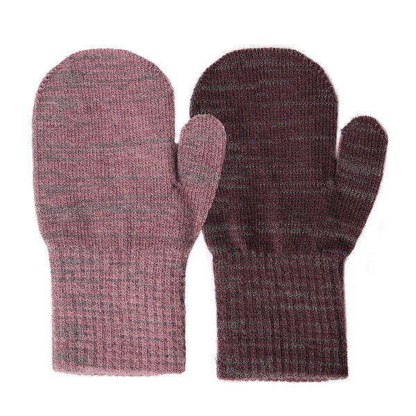 MAGIC MITTENS W.REFLEX 2-PACK Kinder - Fausthandschuhe-ROSE BROWN