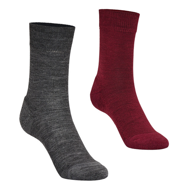 DAILY MERINO MEDIUM SOCK 2PK KID Kinder - Freizeitsocken-BEETROOT MIX