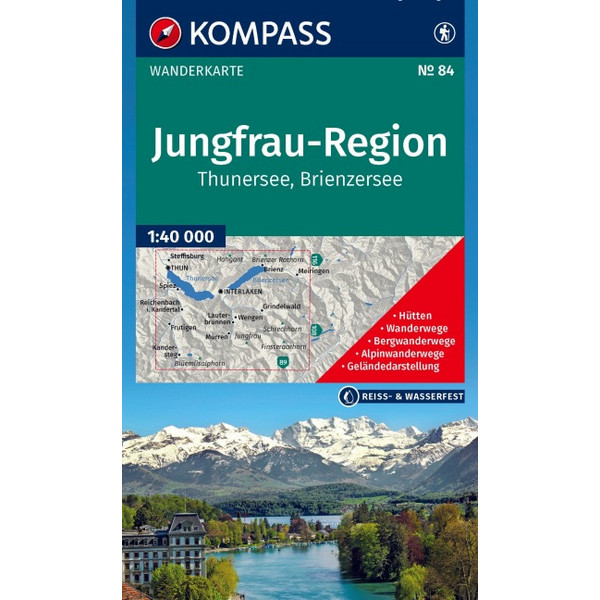 WANDERKARTE 84 JUNGFRAU-REGION, THUNERSEE