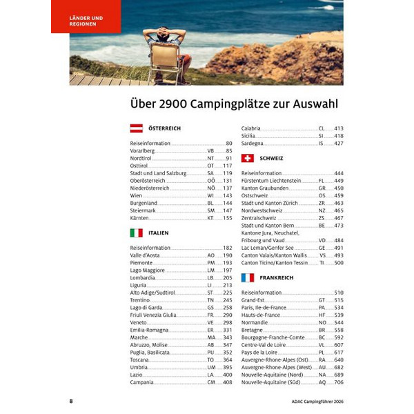 ADAC CAMPINGFÜHRER SÜDEUROPA 2026 - Stellplatzführer Ansicht 2