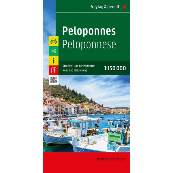 PELOPONNES, STRAßEN- UND FREIZEITKARTE 1:150.000 - Straßenkarte Ansicht 1