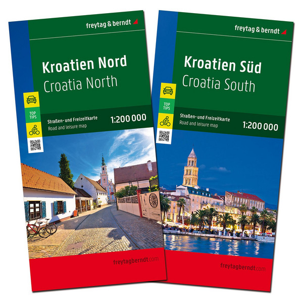 KROATIEN, STRAßENKARTEN-SET 1:200.000, FREYTAG & BERNDT - Straßenkarte Ansicht 1