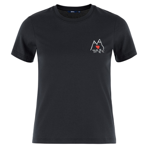 ORGANIC COTTON TEE HEART W Damen - T-Shirt-SPRING BLACK