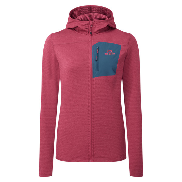 LUMIKO HOODED WMNS JACKET Damen - Fleecejacke-MAROON/MAJOLICA