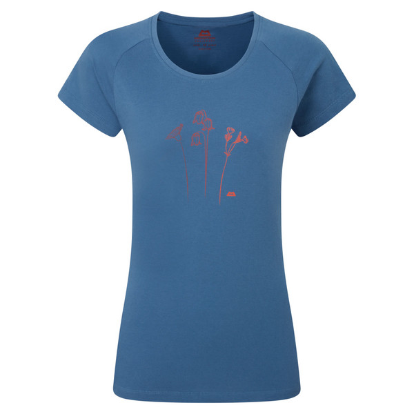 MOUNTAIN FLOWER WMNS TEE Damen - T-Shirt-STELLAR BLUE