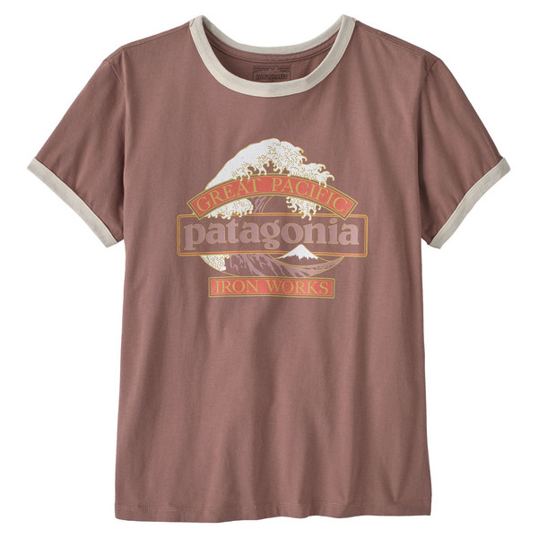 W'S GREAT WAVES RINGER TEE Damen - T-Shirt-MOONRISE TAUPE