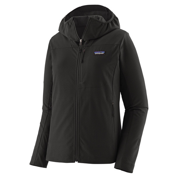 W'S R1 CROSSSTRATA HOODY Damen - Softshelljacke-BLACK