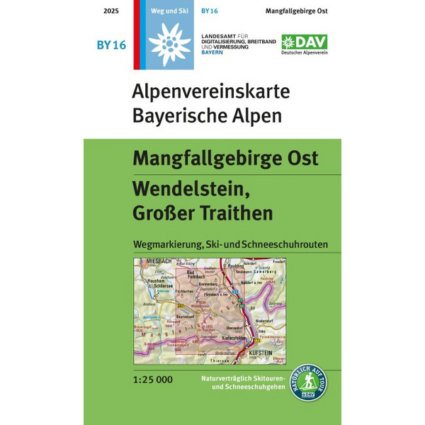 MANGFALLGEBIRGE OST, WENDELSTEIN, GROßER TRAITHEN - Wanderkarte Ansicht 1