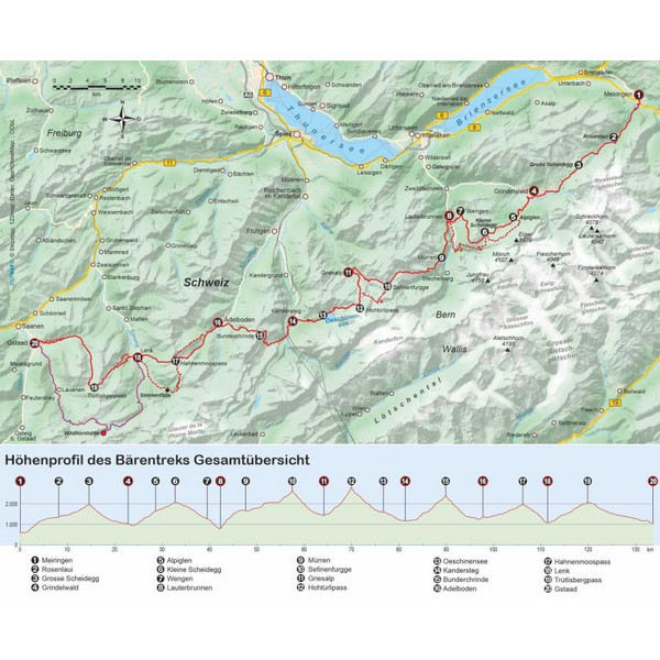 SCHWEIZ: BÄRENTREK VON MEIRINGEN NACH GSTAAD - Wanderführer Ansicht 2