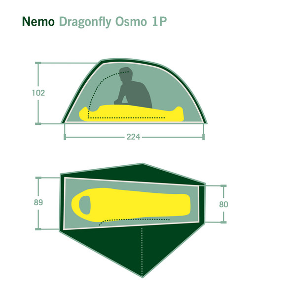 Nemo DRAGONFLY OSMO 1P - Einpersonenzelt Ansicht 2