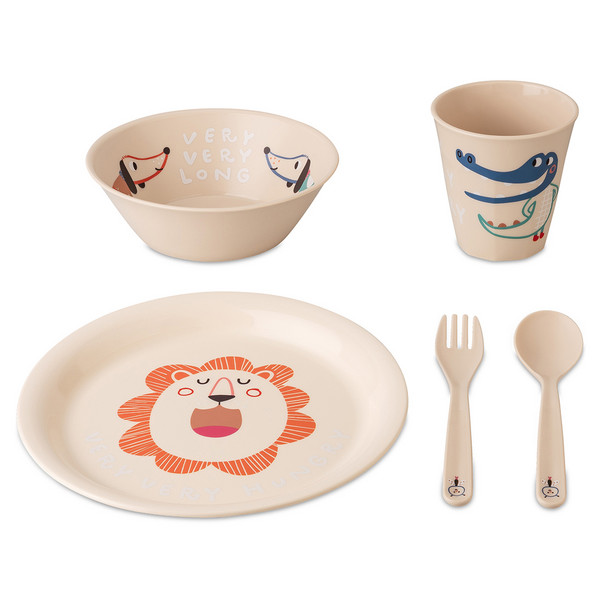 Koziol PLATE + BOWL + CUP + CUTLERY SET VERY VERY AT HOME SET OF 4 - Campinggeschirr Ansicht 2