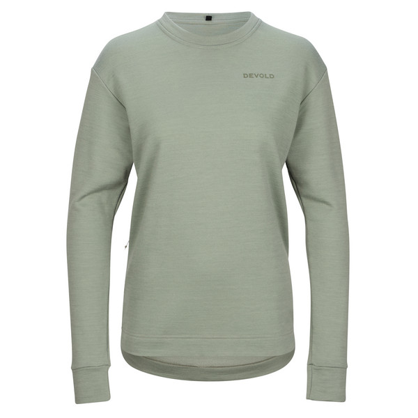 EVERYDAY CREW WMN Damen - Wollpullover-FOG