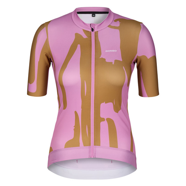 ROAD JERSEY PRINT W Damen - Fahrradtrikot-WISTERIA BLOOM/ BAKED PRE