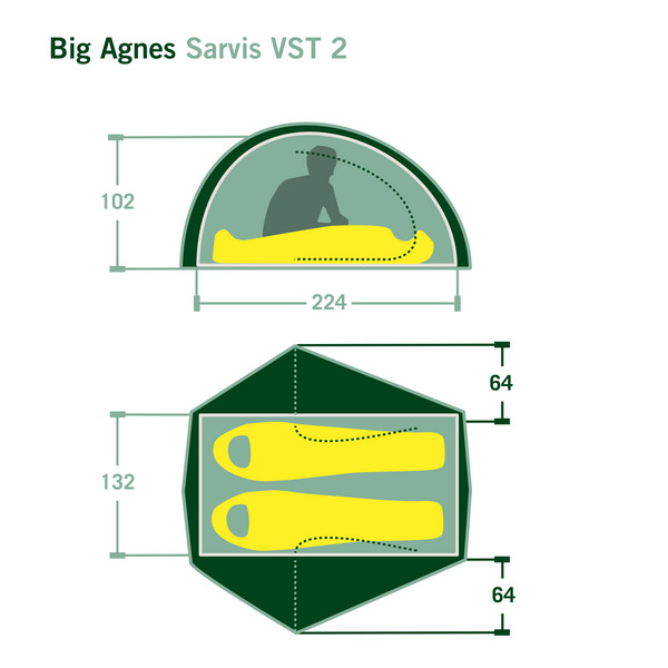 Big Agnes SARVIS VST 2 - Kuppelzelt Ansicht 2