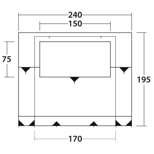 Outwell BACKROADS AWNING ROOM - Busvorzelt Ansicht 6