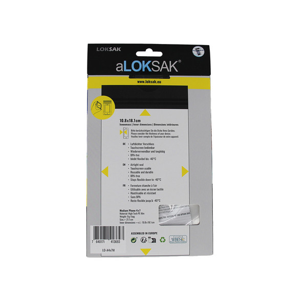 Loksak ALOKSAK MEDIUM PHONE 4X7 (10.8X18.1 CM) 2 STÜCK - Handytasche Ansicht 3