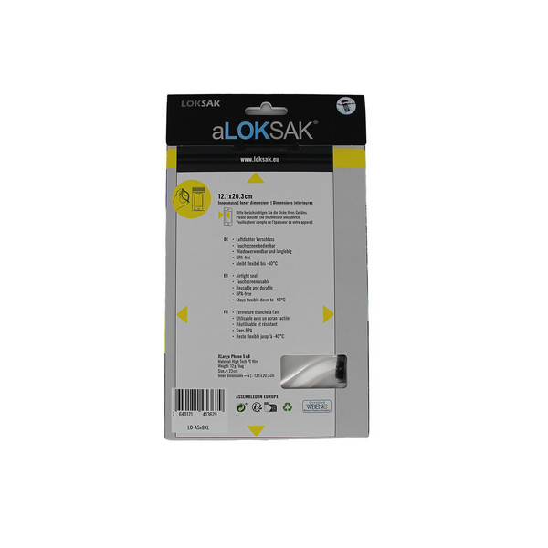 Loksak ALOKSAK LARGE PHONE 5X8, (12.1X20.3 CM) 2 STÜCK - Handytasche Ansicht 3