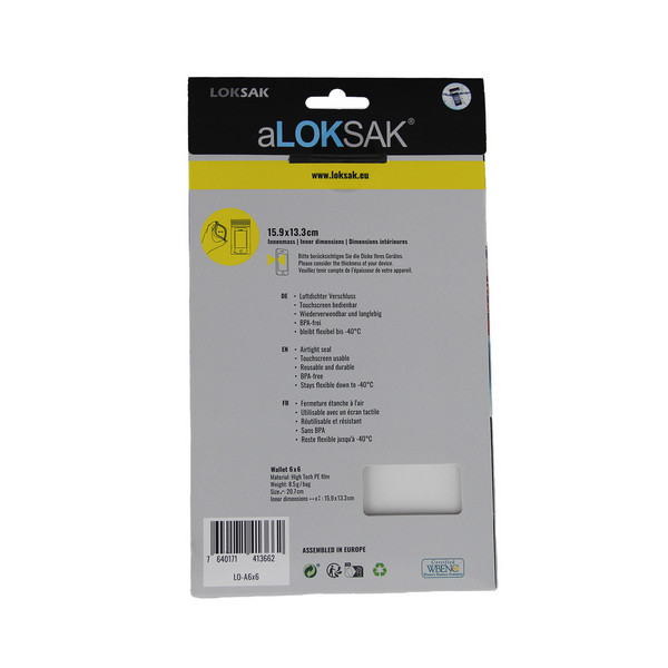 Loksak ALOKSAK 6X6 WALLET (15.9X13.3 CM) 2 STÜCK - Wertsachenaufbewahrung Ansicht 3