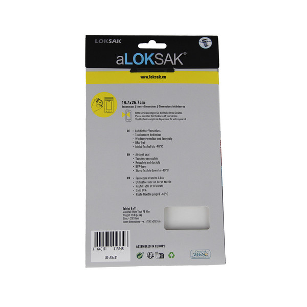 Loksak ALOKSAK TABLET 8X11 (19.7X26.7CM) 2 STÜCK - Wertsachenaufbewahrung Ansicht 3