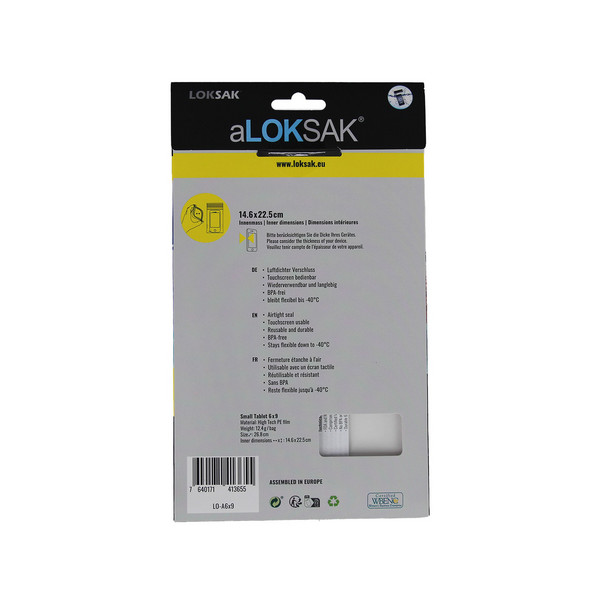Loksak ALOKSAK TOILETRY 9X6 (21.8X13.3CM) 2 STÜCK - Wertsachenaufbewahrung Ansicht 3