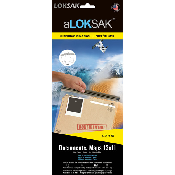 ALOKSAK DOCUMENTS 13X11, (33.7X26.7CM) 2 STÜCK - Wertsachenaufbewahrung