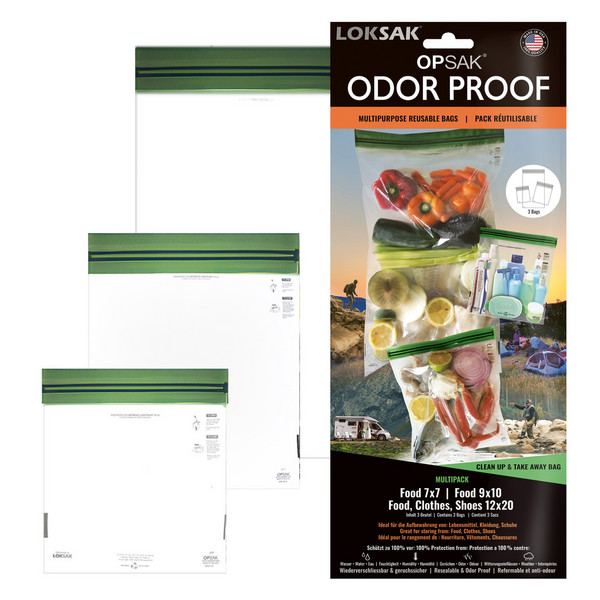 Loksak OPSAK MULTIPACK, 3 STÜCK (7X7, 9X10, 12X20) - Packbeutel Ansicht 2