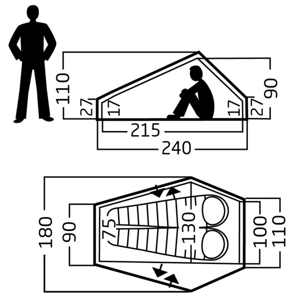 Nordisk TELEMARK 2.2 LW (2.0) TENT - Tunnelzelt Ansicht 22
