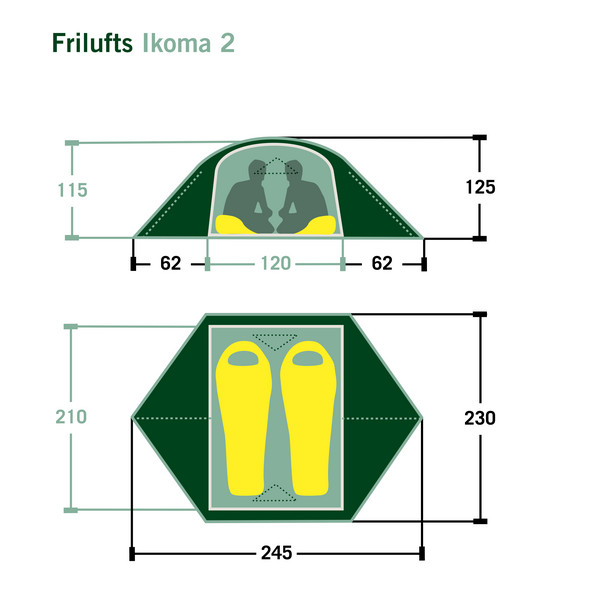 Frilufts IKOMA 2 - Kuppelzelt Ansicht 2