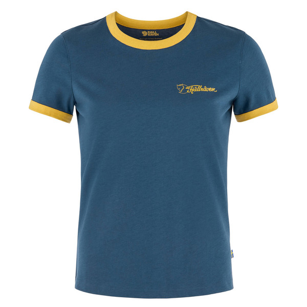 RETRO T-SHIRT W Damen - T-Shirt-INDIGO BLUE-OCHRE