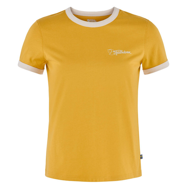 RETRO T-SHIRT W Damen - T-Shirt-OCHRE-CHALK WHITE